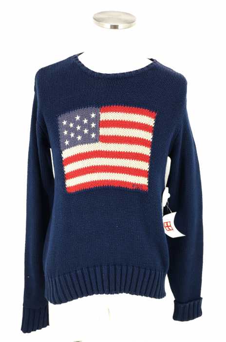 Polo by RALPH LAUREN (ポロバイラルフローレン) 星条旗コットンニットセーター メンズ トップス