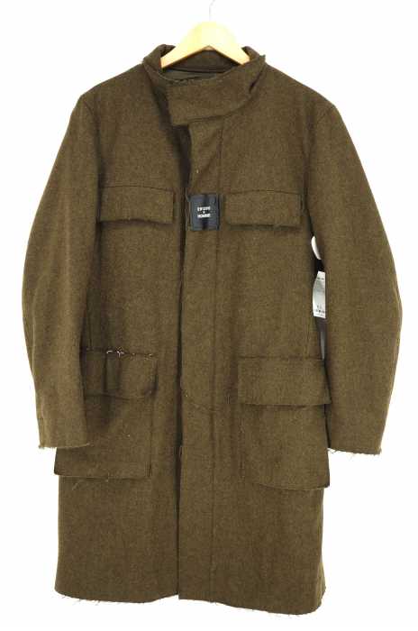291295＝HOMME（291295オム） ナイロンウールスタンドカラーコート メンズ アウター