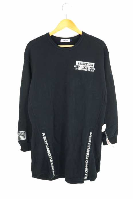 AVIREX（アヴィレックス） サイドロゴ ロング スウェット ワンピース SIDE LOGO LONG SWEAT SHIRT ONE-PIECE レディース ワンピース