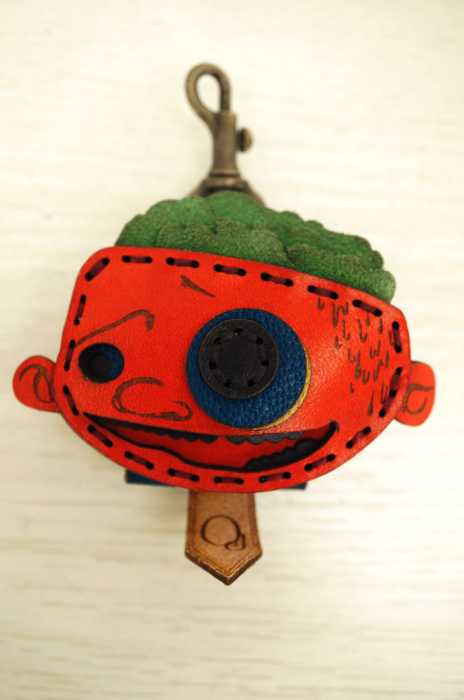 Ojaga design (オジャカデザイン) キャラクターレザーキーホルダー メンズ アクセサリー
