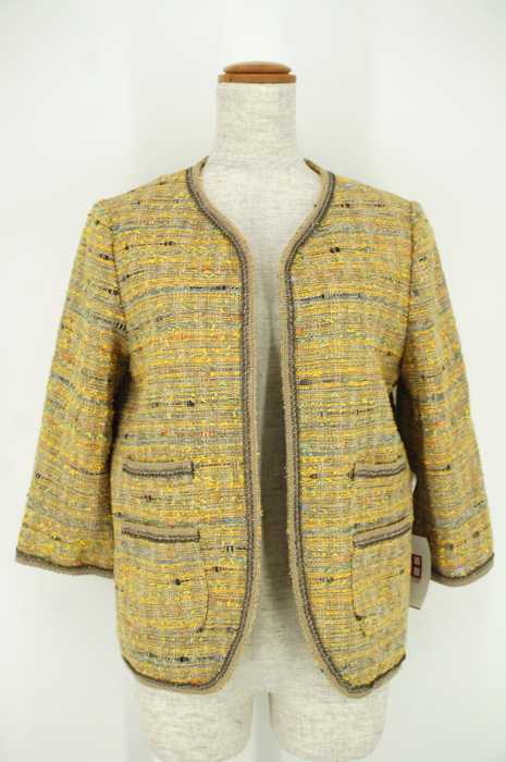 VANILLA COUTURE （） ツイードノーカラージャケット レディース アウター