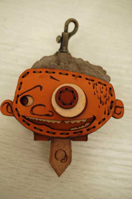 Ojaga design (オジャカデザイン) キャラクターレザーキーホルダー メンズ アクセサリー