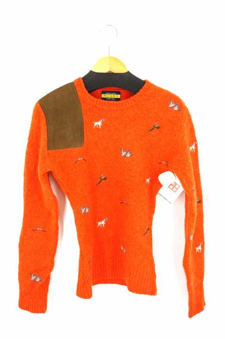 Rugby Ralph Lauren（ラグビーラルフローレン） レザーパッチ付きニットセーター レディース トップス