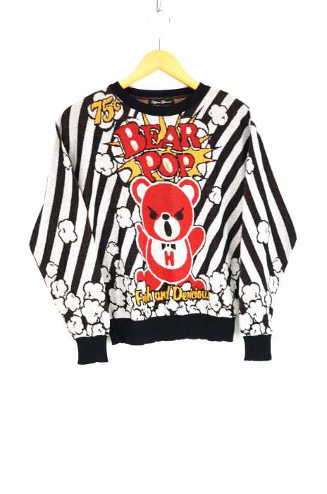 HYSTERIC GLAMOUR (ヒステリックグラマー) ベアープリント ニットセーター レディース トップス