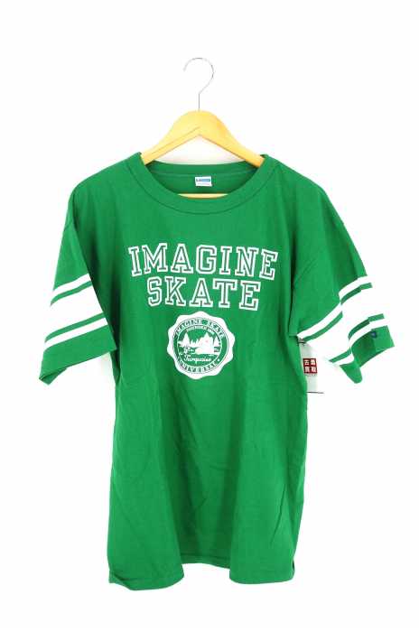 Champion （チャンピオン） 棒タグ復刻 カレッジプリントフットボールTシャツ メンズ トップス