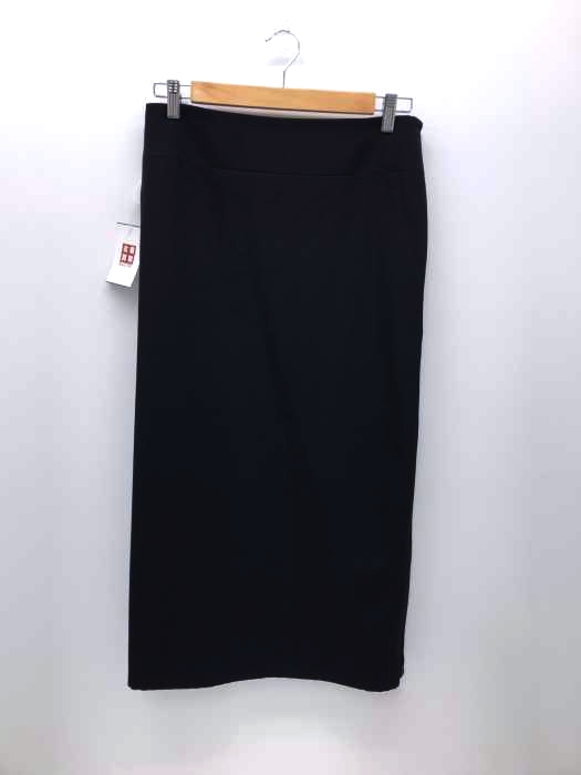YOHJI YAMAMOTO+NOIR（ヨウジヤマモト プリュスノアール） 100番台最高級ウールギャバジン使用 サイドスリットマキシスカート レディース スカート