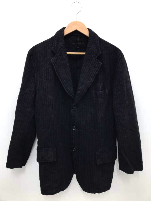 COMME des GARCONS HOMME(コムデギャルソンオム) AD2005 ウール縮絨ストライプテーラードジャケット メンズ アウター