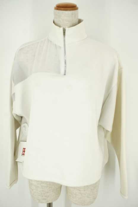 ZARA trafaluc(ザラトラファルック) ハイネックシースルー切替ボンディングトップス レディース トップス