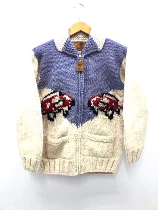 CANADIAN SWEATER（カナディアンセーター） 車柄 カウチンニット ジップセーター メンズ トップス