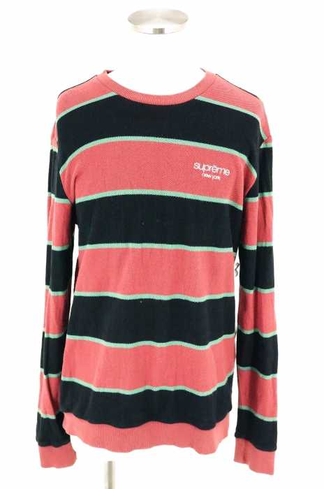 Supreme (シュプリーム) 16AW Stripe Twill Crewneck ボーダーカットソー メンズ トップス