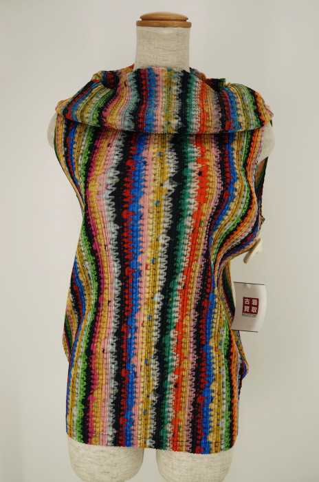 PLEATS PLEASE ISSEY MIYAKE （プリーツプリーズイッセイミヤケ） ノースリーブ ハイネック プリーツトップス レディース トップス