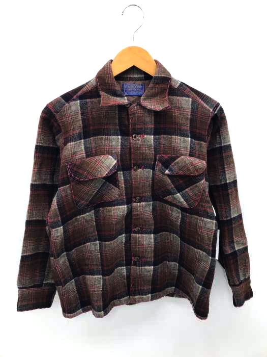 PENDLETON（ペンドルトン） リメイク 刺繍ステッチ ウールシャツ レディース トップス