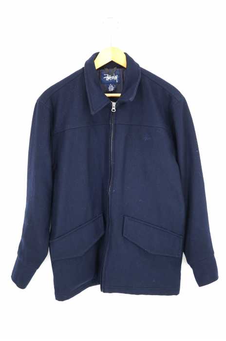 STUSSY （ステューシー） 胸ロゴ刺繍ジップアップジャケット メンズ アウター
