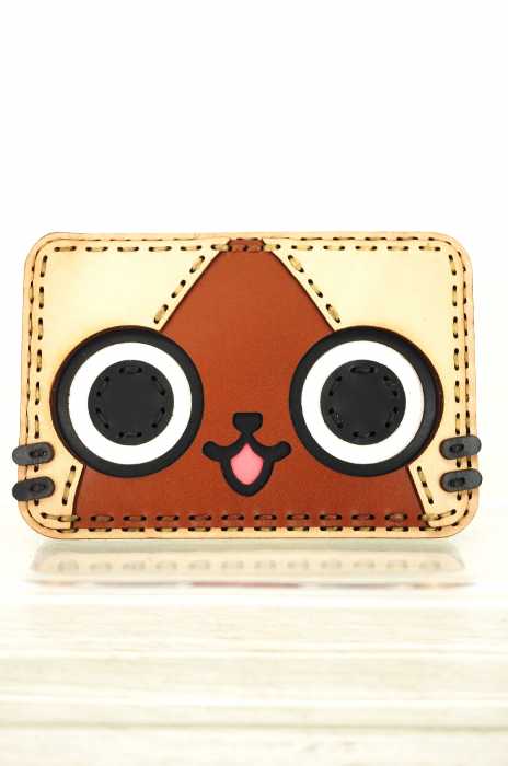 Ojaga design(オジャカデザイン) AIROU ネコフェイスパスケース メンズ 財布・ケース