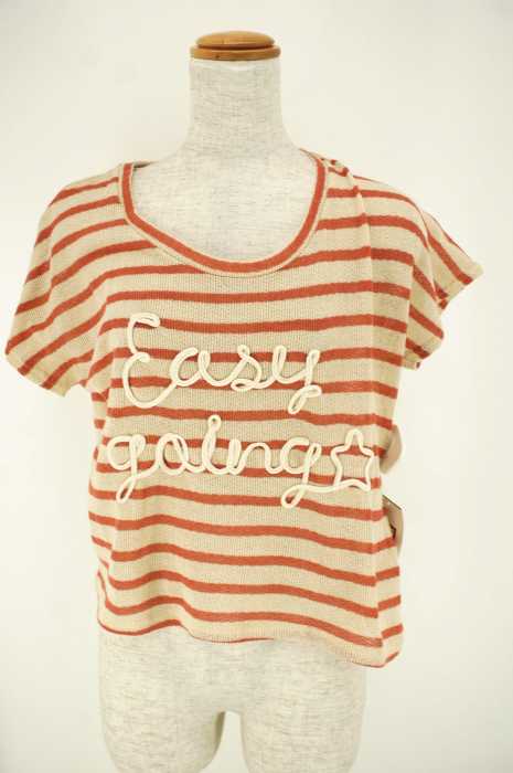 OLIVEdesOLIVE （オリーブデオリーブ） ボーダー刺繍Tシャツ レディース トップス