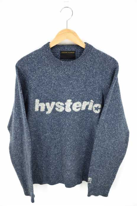 HYSTERIC GLAMOUR （ヒステリックグラマー） ロゴ入刺繍ニット メンズ トップス
