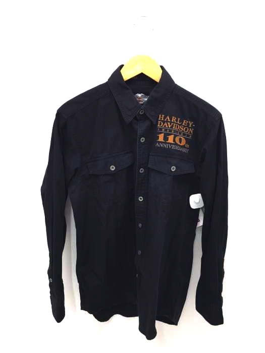 HARLEY-DAVIDSON(ハーレーダビッドソン) ロゴ刺繍コットンシャツ メンズ トップス