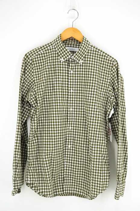 UNITED ARROWS green label relaxing （ユナイテッドアローズグリーンレーベルリラクシング） GIZAコットン使用 コットンギンガムチェックボタンダウンシャツ メンズ トップス