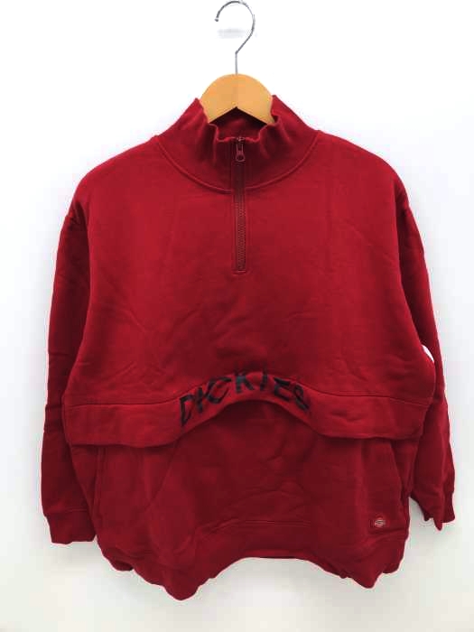 Dickies（ディッキーズ） ハーフジップ ロゴプリント スウェット レディース トップス