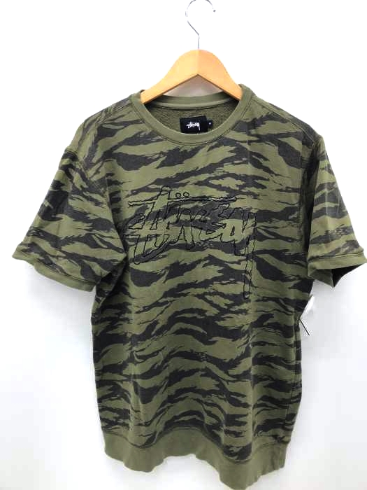 Stussy（ステューシー） タイガーカモ ロゴ刺繍半袖スウェット メンズ トップス