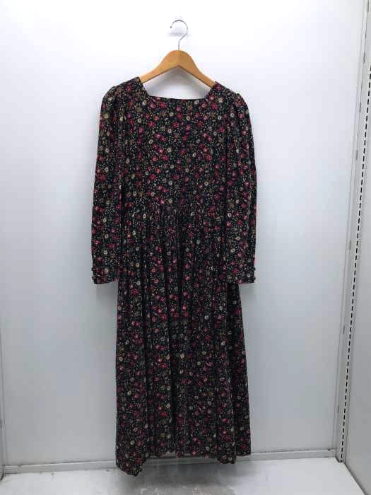LAURA ASHLEY(ローラアシュレイ) 花柄 コーデュロイワンピース レディース ワンピース