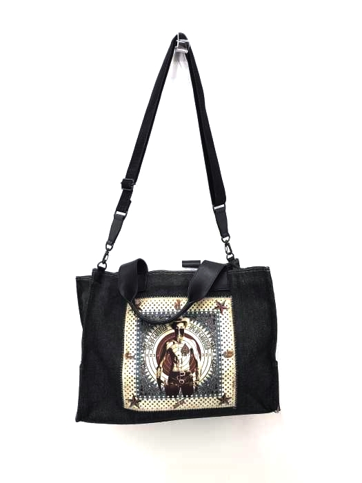 Jean Paul GAULTIER（ジャンポールゴルチエ） 2WAY ショルダー付グラフィックパッチデニムトートバッグ メンズ バッグ