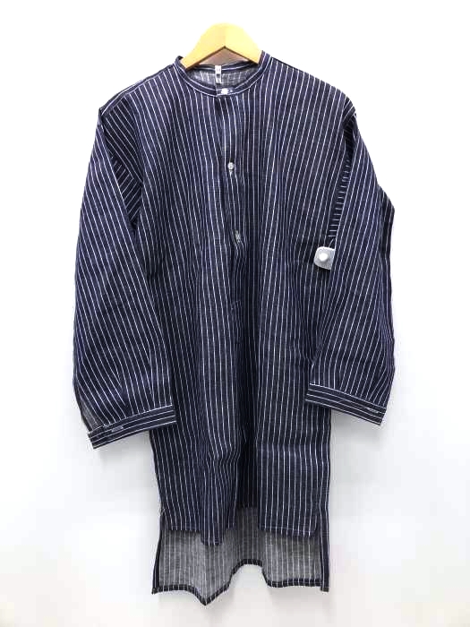 GERARDI フィッシャーマンシャツ　リメイク　ストライプ　ブラウス　短丈 GERARDI フィッシャーマンシャツ リメイク ストライプ ブラウス
