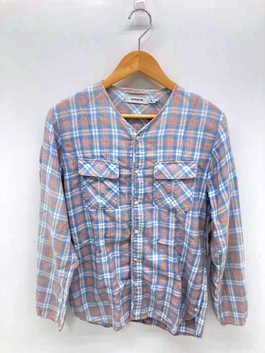 nonnative（ノンネイティブ） スナップボタンノーカラーチェックシャツ メンズ トップス