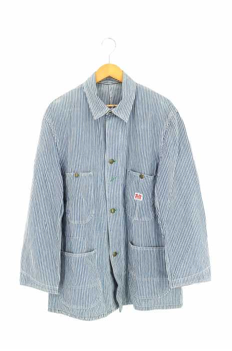 USED古着  （ユーズドフルギ） ヒッコリー カバーオールジャケット メンズ アウター