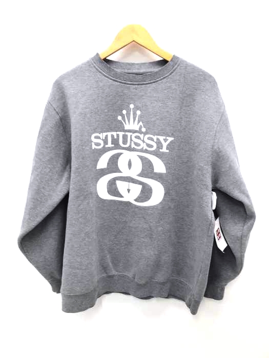 Stussy（ステューシー） 紺タグ 90年代 プリントクルーネックスウェット メンズ トップス