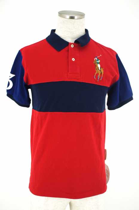 Polo by RALPH LAUREN （ポロバイラルフローレン） 切替ビッグポニーポロシャツ メンズ トップス