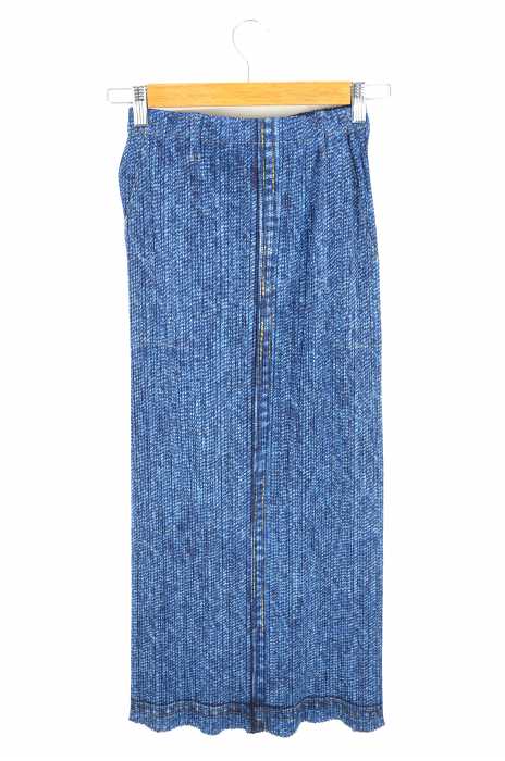 PLEATS PLEASE ISSEY MIYAKE（プリーツプリーズイッセイミヤケ） 転写デニムプリント プリーツスカート レディース スカート