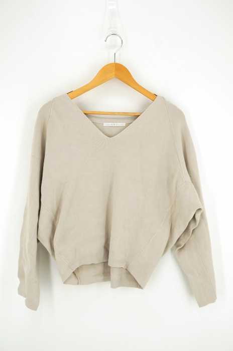 KBF (ケイビーエフ) 18AW ミラノリブVネックプルオーバー レディース トップス