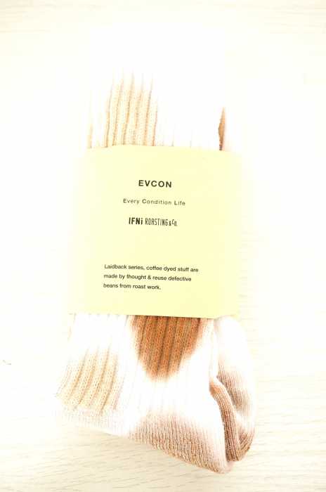 EVCON Every Condition Life（エビコン エブリコンディションライフ） IFNI COF FEE DYE SOCKS 靴下 メンズ ファッション雑貨