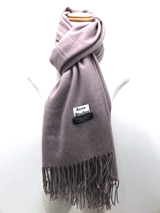 ACNE STUDIOS（アクネストゥディオズ） VERGIN WOOL フリンジ大判マフラー レディース ファッション雑貨