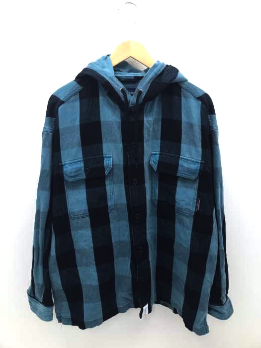 DESCENDANT（ディセンダント） SPICOLI HOODED LS SHIRT フーディーシャツジャケット メンズ アウター