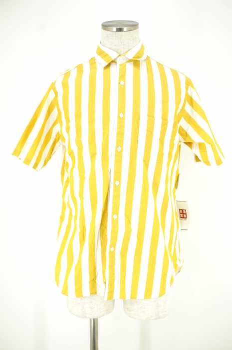 BEAUTY & YOUTH UNITED ARROWS (ビューティーアンドユースユナイテッドアローズ) ブロックストライプ半袖ボタンシャツ メンズ トップス