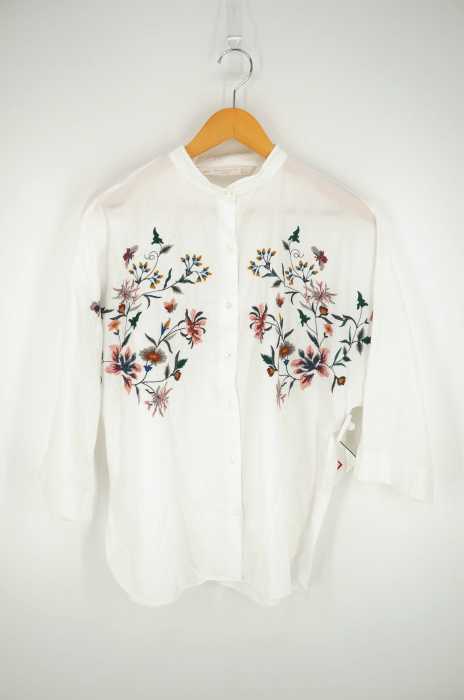 ZARA trafaluc (ザラトラファルック) 花柄 刺繍シャツ レディース トップス