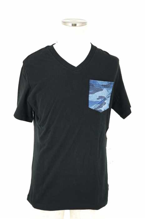1PIU1UGUALE3 RELAX （ウノ ピゥ ウノ ウグァーレ トレ リラックス） カモフラージュ柄デニムポケット付きTシャツ メンズ トップス