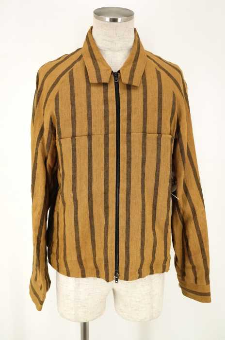SUNSEA (サンシー) Linen Stripe Jacket リネン ストライプ ジップアップジャケット メンズ アウター