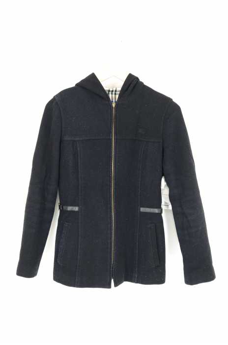 BURBERRY BLUE LABEL（バーバリーブルーレーベル） アンゴラ混フードジップアップ ジャケット レディース アウター