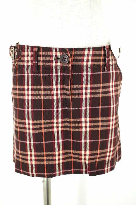 BURBERRY BLUE LABEL （バーバリーブルーレーベル） ベルト付きチェックスカート レディース スカート