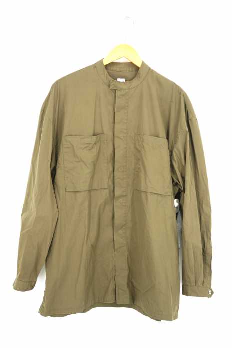 E.TAUTZ （イートウツ） COLLARLESS POCKET SHIRTS バンドカラーシャツ メンズ トップス