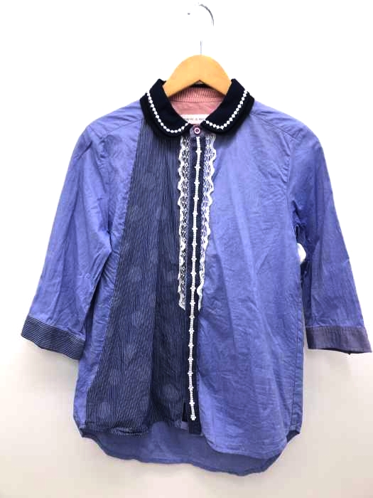 BEAMS BOY（ビームスボーイ） フリル切明パッチワークブラウス レディース トップス