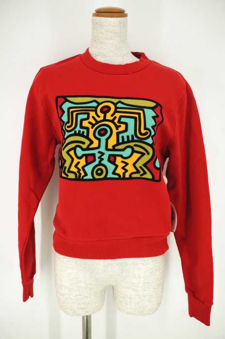 SLY×Keith Haring （スライキースへリング） 刺繍スウェットプルオーバートップス レディース トップス