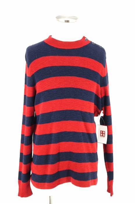 Rugby Ralph Lauren (ラグビーラルフローレン) 肩ボタンボーダー柄ニット メンズ トップス