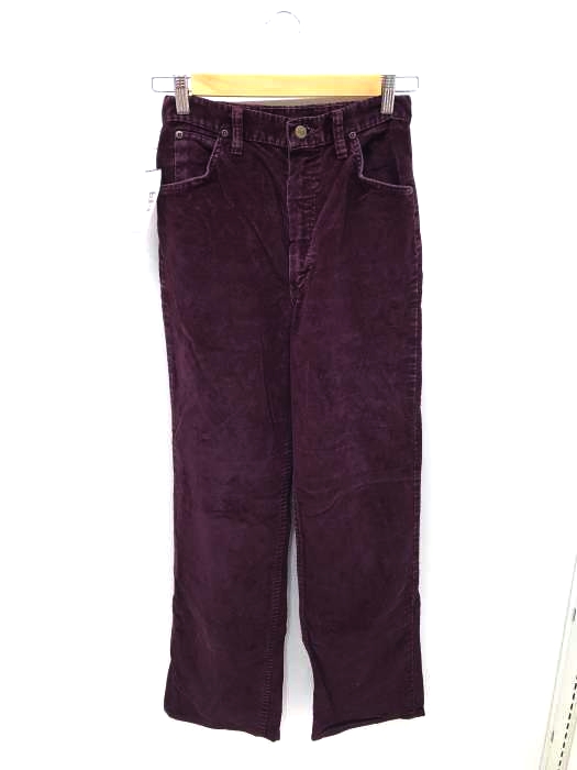 Wrangler（ラングラー） ～80s レザーパッチ ベロア調5ポケットパンツ レディース パンツ