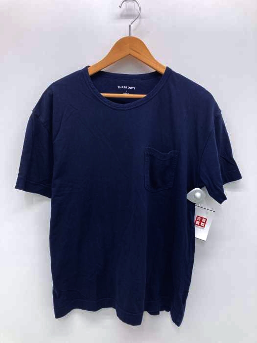 three dots（スリードッツ） コットンクルーネック ポケットTシャツ メンズ トップス