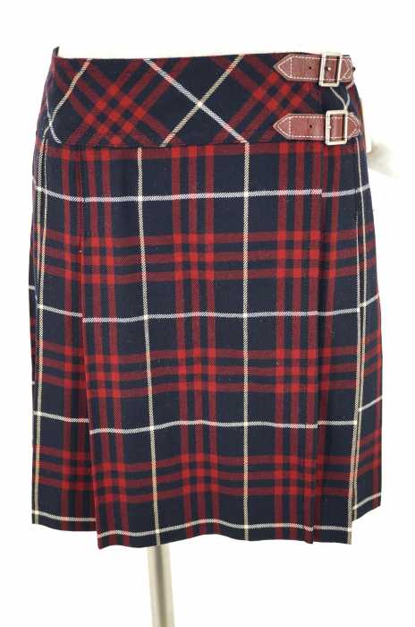BURBERRY LONDON BLUE LABEL （バーバリーロンドンブルーレーベル） ベルト付きチェック柄プリーツスカート レディース スカート