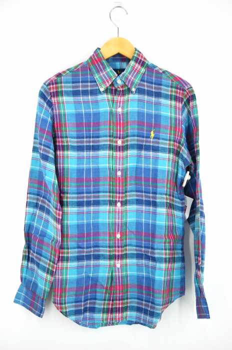 RALPH LAUREN (ラルフローレン) チェック柄リネンシャツ メンズ トップス